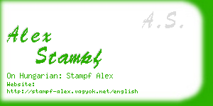 alex stampf business card